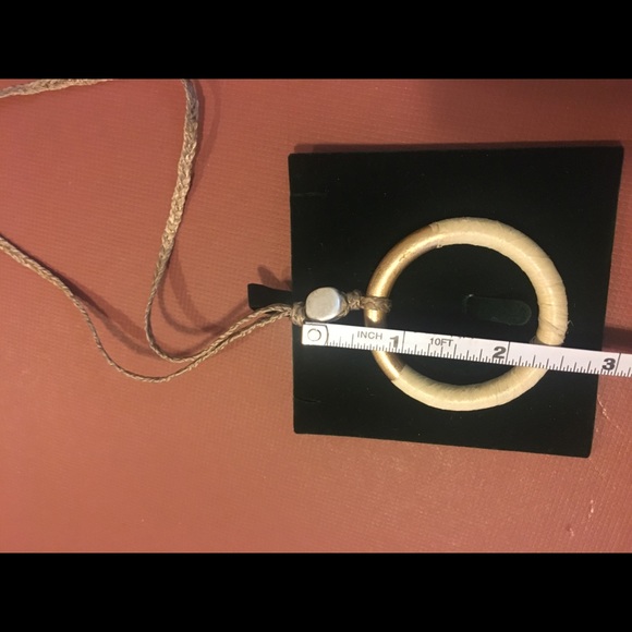 17in Stone & Hoop Tie Necklace - Picture 8 of 11